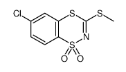 6-chloro-3-methylsulfanyl-1λ6,4,2-benzodithiazine 1,1-dioxide结构式