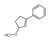 1-hydroperoxy-3-phenylcyclopent-2-ene结构式