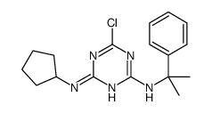 6-chloro-4-N-cyclopentyl-2-N-(2-phenylpropan-2-yl)-1,3,5-triazine-2,4-diamine结构式