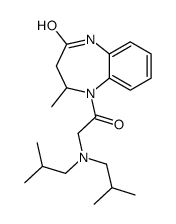 5-[2-[bis(2-methylpropyl)amino]acetyl]-4-methyl-3,4-dihydro-1H-1,5-benzodiazepin-2-one Structure