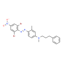 N-[4-[(2,6-Dibromo-4-nitrophenyl)azo]-3-methylphenyl]-N-methylbenzenepropanamine结构式