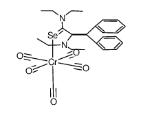 pentacarbonyl(2-diethylamino-3,3-diphenyl-selenoacrylic acid-N,N-diethylamide)chromium结构式