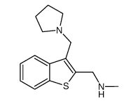 Methyl-(3-pyrrolidin-1-ylmethyl-benzo[b]thiophen-2-ylmethyl)-amine结构式