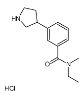 N-ETHYL-N-METHYL-3-(PYRROLIDIN-3-YL)BENZAMIDE HYDROCHLORIDE structure