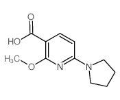 2-甲氧基-6-(吡咯烷-1-基)烟酸结构式