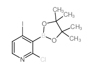 2-氯-4-碘-3-(4,4,5,5-四甲基-1,3,2-二噁硼烷-2-基)吡啶结构式