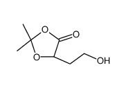 (S)-5-(2-羟乙基)-2,2-二甲基-1,3-二氧戊环-4-酮结构式