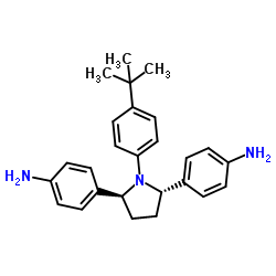 4,4'-((2S,5S)-1-(4-(tert-butyl)phenyl)pyrrolidine-2,5-diyl)dianiline structure
