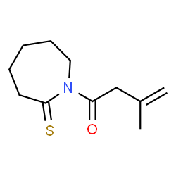 2H-Azepine-2-thione,hexahydro-1-(3-methyl-1-oxo-3-butenyl)- (9CI) structure