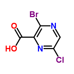 3-Bromo-6-chloropyrazine-2-carboxylic acid Structure