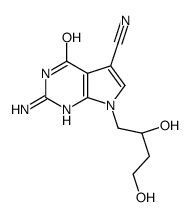 2-amino-7-[(2S)-2,4-dihydroxybutyl]-4-oxo-1H-pyrrolo[2,3-d]pyrimidine-5-carbonitrile Structure