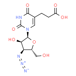 5-carboxyethyl-3'-azido-3'-deoxythymidine结构式