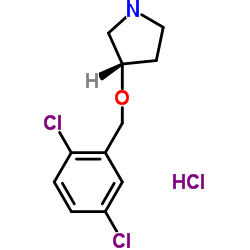(3S)-3-[(2,5-Dichlorobenzyl)oxy]pyrrolidine hydrochloride (1:1) Structure