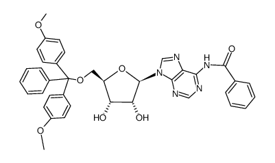 6-N-benzoyl-5'-O-(4,4'-dimethoxytrityl)adenosine结构式