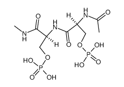 Nα-(acetyl)-O-phosphoseryl-O-phosphoserine N-methylamide结构式