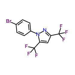 1-(4-Bromophenyl)-3,5-bis(trifluoromethyl)-1H-pyrazole Structure