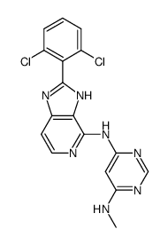 N4-(2-(2,6-dichlorophenyl)-3H-imidazo[4,5-c]pyridin-4-yl)-N6-methylpyrimidine-4,6-diamine结构式