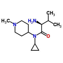 N-Cyclopropyl-N-(1-methyl-4-piperidinyl)-L-valinamide结构式
