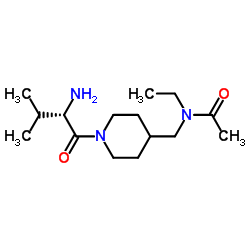 N-Ethyl-N-{[1-(L-valyl)-4-piperidinyl]methyl}acetamide结构式