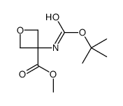 methyl 3-[(2-methylpropan-2-yl)oxycarbonylamino]oxetane-3-carboxylate structure