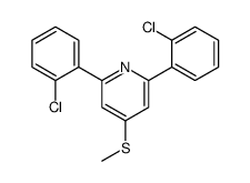 2,6-bis(2-chlorophenyl)-4-methylsulfanylpyridine结构式