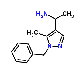 1-(1-Benzyl-5-methyl-1H-pyrazol-4-yl)ethanamine Structure
