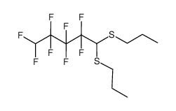 (2,2,3,3,4,4,5,5-octafluoropentane-1,1-diyl)bis(propylsulfane) Structure