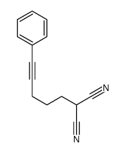 2-(5-phenylpent-4-ynyl)propanedinitrile结构式