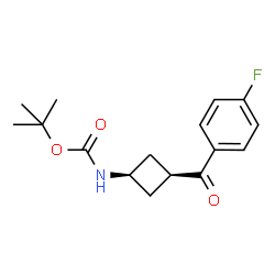 3-(4-氟苯甲酰基)环丁基氨基甲酸酯顺式叔丁基结构式