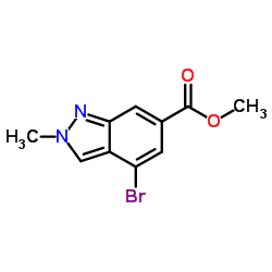 methyl 4-bromo-2-methyl-2H-indazole-6-carboxylate(WS202583) Structure