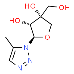 3,4-Furandiol, tetrahydro-4-(hydroxymethyl)-2-(5-methyl-1H-1,2,3-triazol-1-yl)-, (2R,3R,4R)- (9CI)结构式