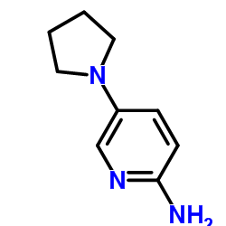 5-pyrrolidin-1-ylpyridin-2-amine结构式