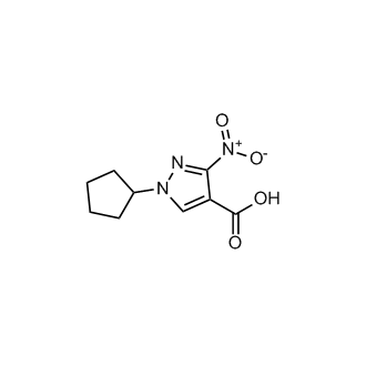 1-环戊基-3-硝基-1H-吡唑-4-羧酸结构式
