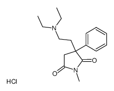 (S)-3-(2-Diethylamino-ethyl)-1-methyl-3-phenyl-pyrrolidine-2,5-dione; hydrochloride结构式