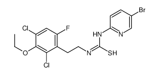 1-(5-bromopyridin-2-yl)-3-[2-(2,4-dichloro-3-ethoxy-6-fluorophenyl)ethyl]thiourea结构式