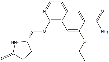 (S)-7-isopropoxy-1-((5-oxopyrrolidin-2-yl)methoxy)isoquinoline-6-carboxamide Structure