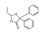 2-ethyl-4,4-diphenyl-1,3-oxathiolan-5-one结构式