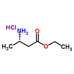 Butanoic acid, 3-amino-, ethyl ester, hydrochloride, (3S)- structure