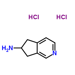 6,7-Dihydro-5H-cyclopenta[c]pyridin-6-amine dihydrochloride结构式