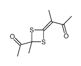 3-(4-acetyl-4-methyl-1,3-dithietan-2-ylidene)butan-2-one结构式