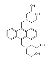 2-[[10-[[bis(2-hydroxyethyl)amino]methyl]anthracen-9-yl]methyl-(2-hydroxyethyl)amino]ethanol结构式