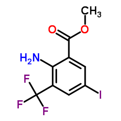 Methyl 2-amino-5-iodo-3-(trifluoromethyl)benzoate结构式