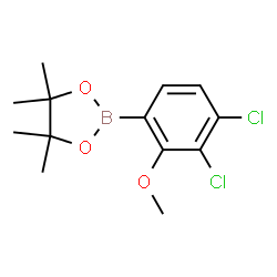 2-(3,4-Dichloro-2-methoxyphenyl)-4,4,5,5-tetramethyl-1,3,2-dioxaborolane结构式