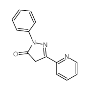 2-phenyl-5-pyridin-2-yl-4H-pyrazol-3-one结构式