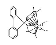 [2,2'-biphenyldiylbis(3,4-diphenyl-1-cyclopentadienyl)]zirconium dimethyl Structure