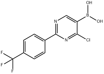 4-Chloro-2-(4-trifluoromethylphenyl)pyrimidine-5-boronic acid Structure