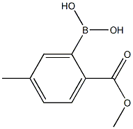 2-(methoxycarbonyl)-5-methylphenylboronic acid结构式