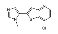 7-氯-2-(1-甲基-1H-咪唑-5-基)噻吩并[3,2-b]吡啶结构式