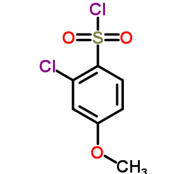 2-chloro-4-methoxybenzene-1-sulfonyl chloride结构式