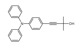 4-(4-(diphenylamino)phenyl)-2-methylbut-3-yn-2-ol结构式